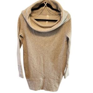 LULULEMON, ALONG THE WAY DRESS, RELAXED, ULTRA LIGHT GRAY, SIZE XS, COWL NECK